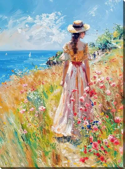 Постер Летняя прогулка к морю