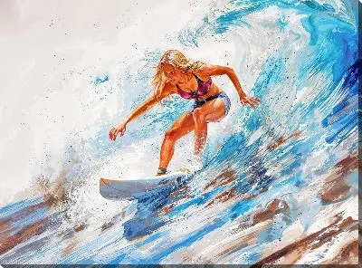 Девушка и сёрфинг №51
