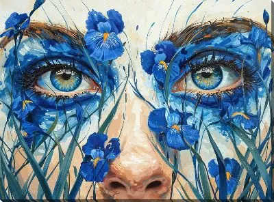 Постер Взгляд сквозь цветы