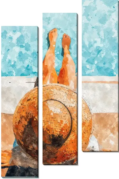 Модульная картина Помочить ножки