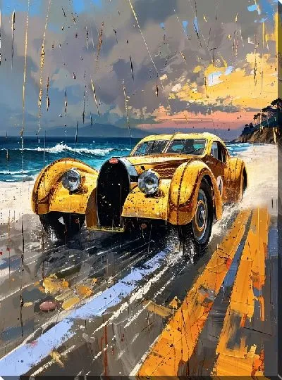 Картина маслом Ретро автомобиль №203