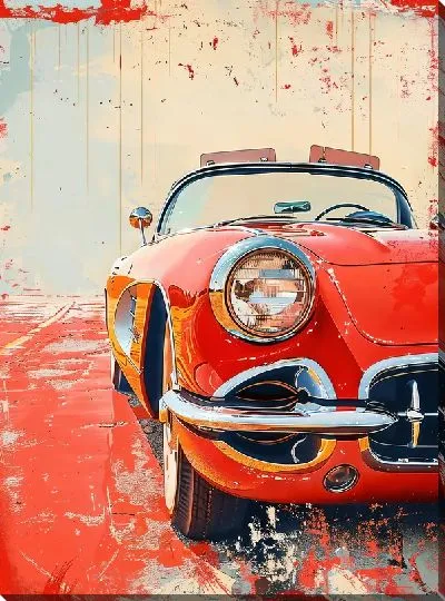 Картина маслом Ретро автомобиль №204