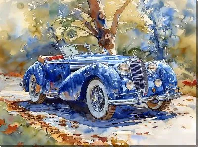 Картина маслом Ретро автомобиль №205