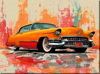 Картина маслом Ретро автомобиль №207