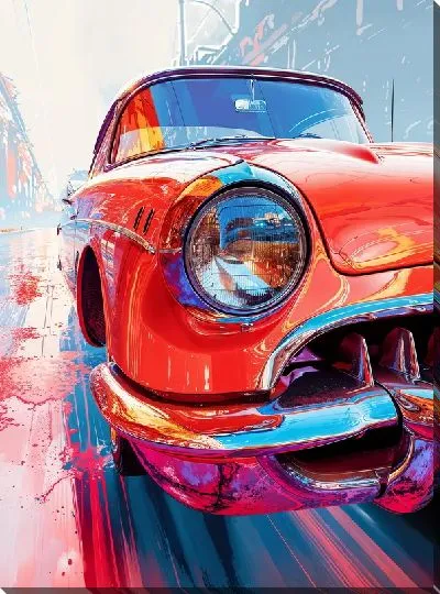 Картина маслом Ретро автомобиль №209