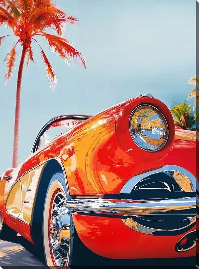 Картина маслом Ретро автомобиль №220