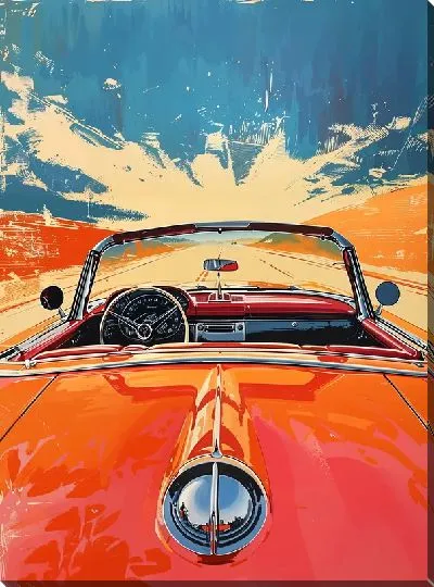 Картина маслом Ретро автомобиль №222