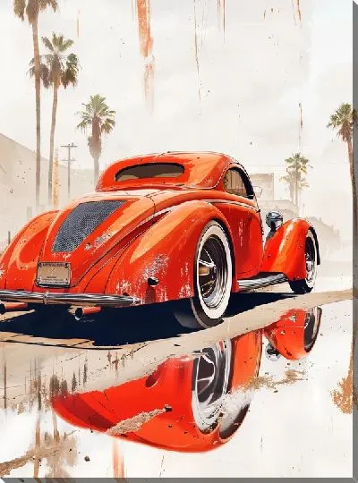 Картина маслом Ретро автомобиль №224