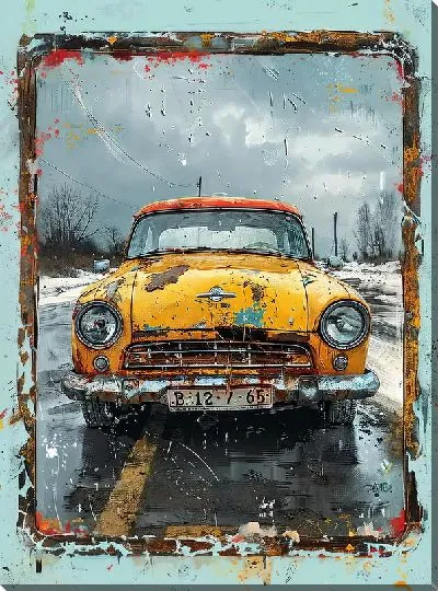 Картина маслом Ретро автомобиль №231