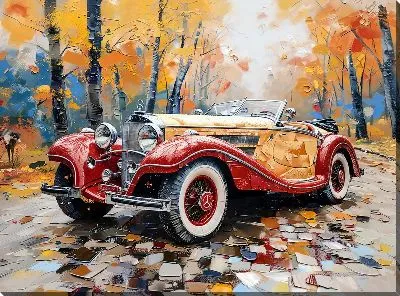 Картина маслом Ретро автомобиль №232