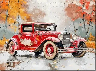 Картина маслом Ретро автомобиль №234