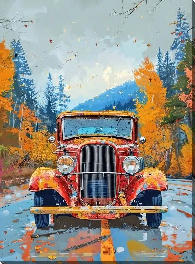 Картина маслом Ретро автомобиль №236