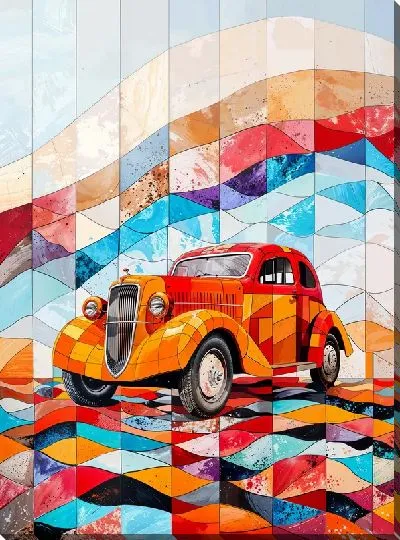 Картина маслом Ретро автомобиль №237