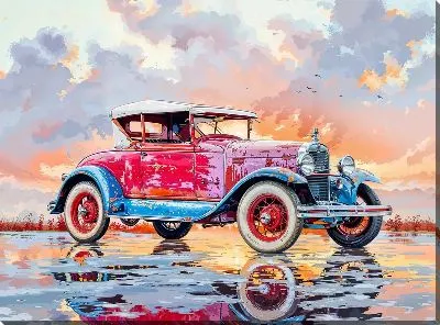 Картина маслом Ретро автомобиль №244