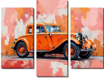 Модульная картина Ретро автомобиль №245