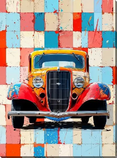 Картина маслом Ретро автомобиль №246