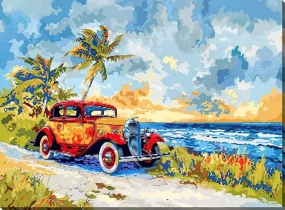 Картина маслом Ретро автомобиль №247