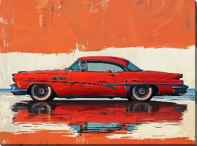 Картина маслом Ретро автомобиль №248