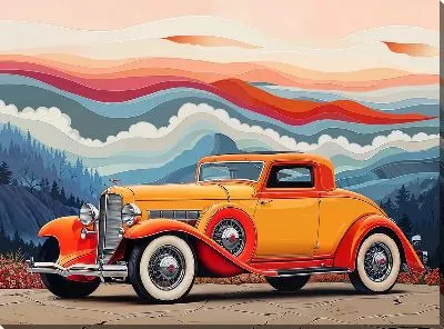 Картина маслом Ретро автомобиль №249