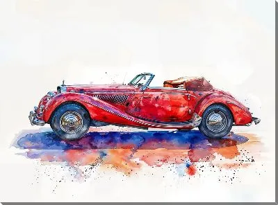 Картина маслом Ретро автомобиль №251