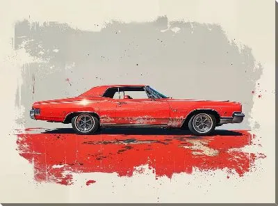 Картина маслом Ретро автомобиль №252