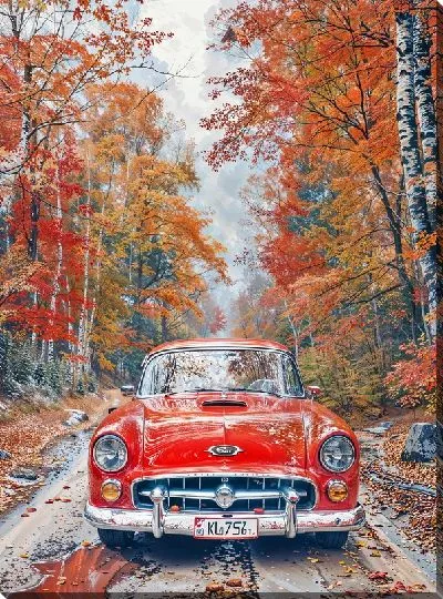 Картина маслом Ретро автомобиль №255
