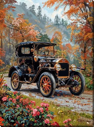 Картина маслом Ретро автомобиль №257