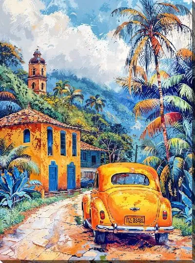 Картина маслом Ретро автомобиль №258