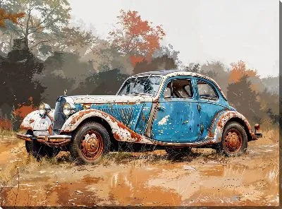 Картина маслом Ретро автомобиль №270