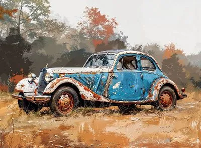 Плакат Ретро автомобиль №270