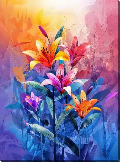 Картина маслом Лилии №703