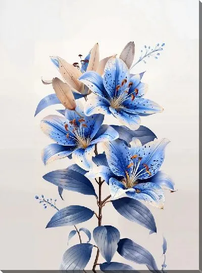 Картина маслом Лилии №717