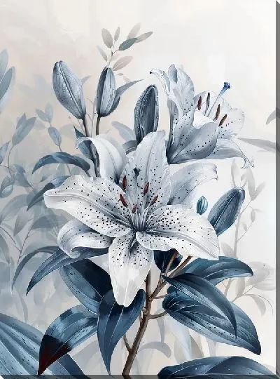 Картина маслом Лилии №722