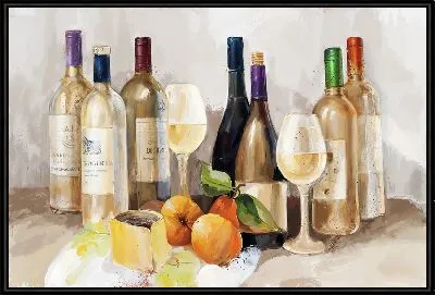 Картина Сыр и вино №1