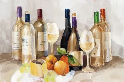 Плакат Сыр и вино №1