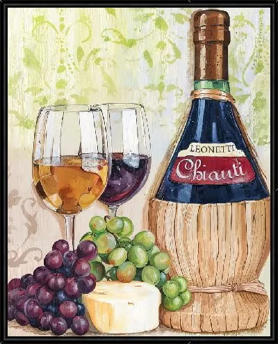 Картина Сыр и вино №2