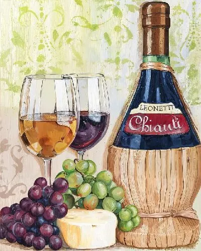 Плакат Сыр и вино №2