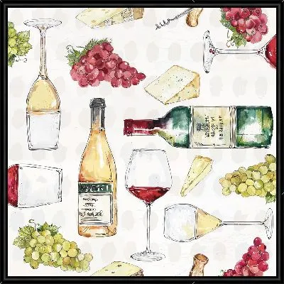 Картина Сыр и вино №4