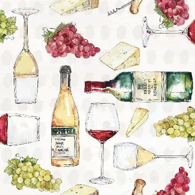Плакат Сыр и вино №4