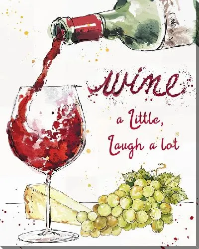 Картина маслом Сыр и вино №7