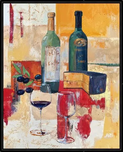 Картина Сыр и вино №9