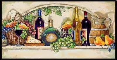 Картина Сыр и вино №11