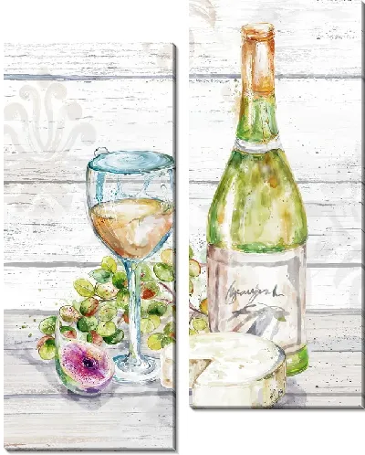 Модульная картина Сыр и вино №16