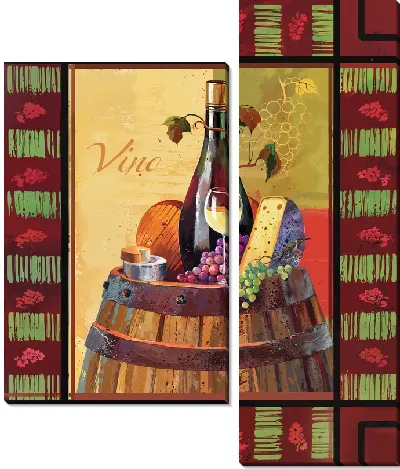 Модульная картина Сыр и вино №21