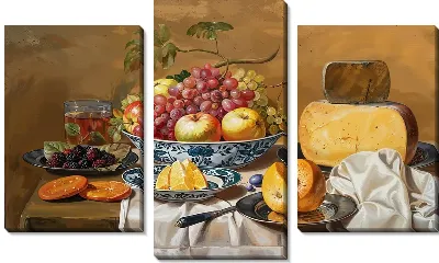 Модульная картина Сыр и фрукты №22