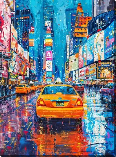 Картина маслом Такси №1