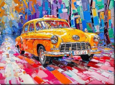 Картина маслом Такси №21