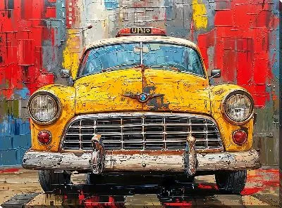 Картина маслом Такси №31