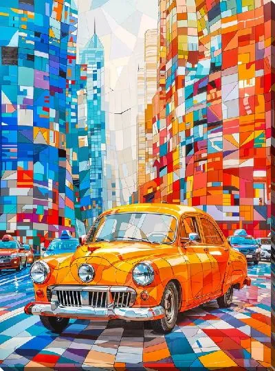 Картина маслом Такси №6