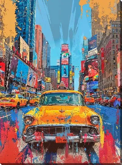 Картина маслом Такси №7